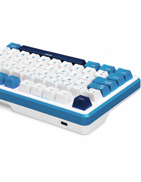 TECLADO GAMER ROYAL KLUDGE RK X87| SWITCH CREAMY | PRUSSIAN BLUE |  LED-RGB