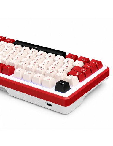 TECLADO GAMER ROYAL KLUDGE (RK X87) BORDEAUX...