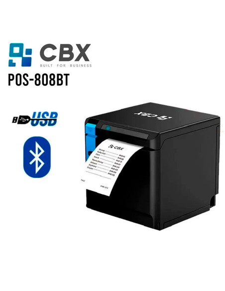 IMPRESORA TICKETERA TERMICA CBX (POS-808BT) USB - BLUETOOTH - 260MM/SEG - CORTADOR AUTOMATICO