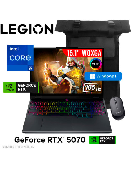 LAPTOP GAMER LENOVO LEGION 5 15IRX10 I9-14900HX 16GB DDR5 1TB SSD GEFORCE RTX 5070 8GB 15.1 WQXGA 165HZ WINDOWS 11 (83LY0007US)