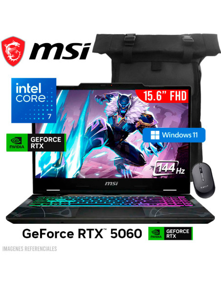 LAPTOP GAMER MSI CYBORG 15 B2RWFKG-071US CORE 7-240H 16GB 512GB SSD GEFORCE RTX 5060 8GB 15.6 FHD 144HZ WINDOWS 11