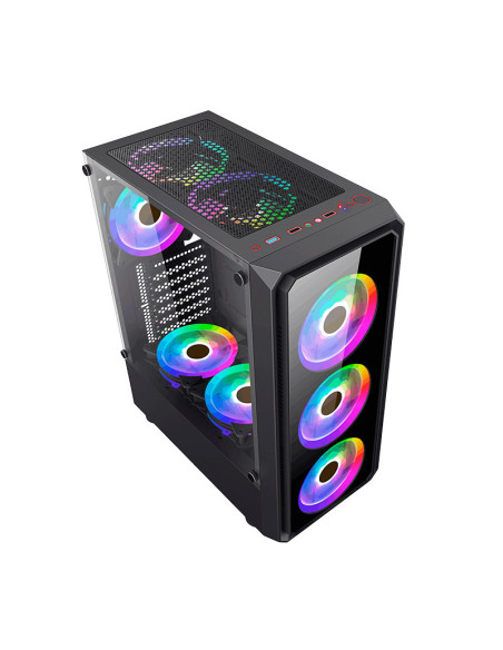 CASE GAMER HALION SPARKO J13 VIDRIO TEMPLADO| S/FUENTE| 6-ARGB