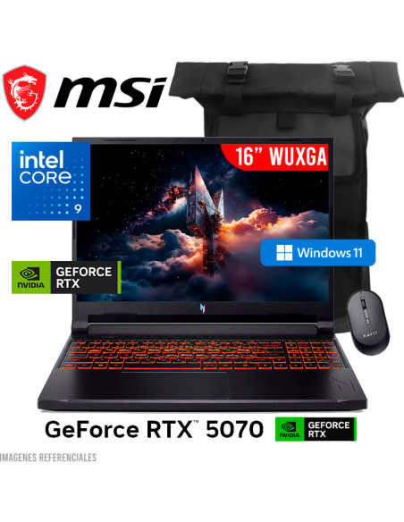 LAPTOP GAMER ACER NITRO V16 ANV16-72-933F CORE 9-270H 32GB 1TB SSD 16 WUXGA 180HZ 5070 8GB WINDOWS 11
