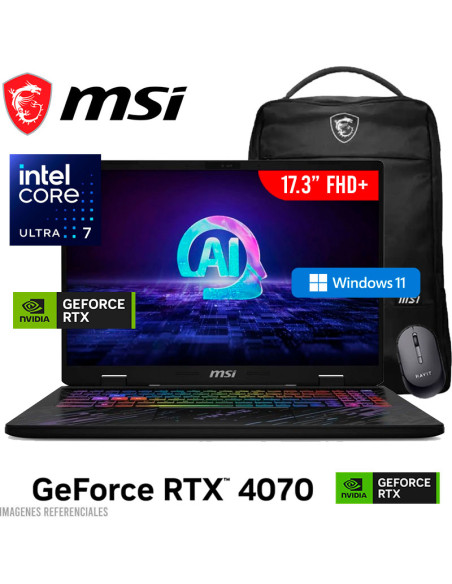 LAPTOP GAMER MSI PULSE 17 AI C1VGKG-063PE