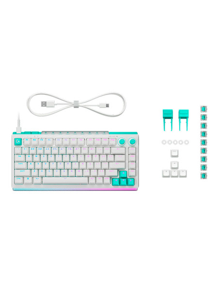 TECLADO GAMER LOGITECH G512 X (920-013948) MECANICO | SWITCH BROWN | RGB | BLANCO