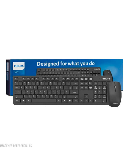 KIT TECLADO Y MOUSE PHILIPS C602 (SPT6602) INALAMBRICO