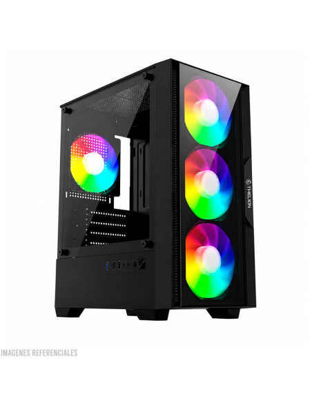 CASE GAMER THELION GLATIATOR GL308 ( GL308 ) 550W | NEGRO | VIDRIO TEMPLADO |4-ARGB