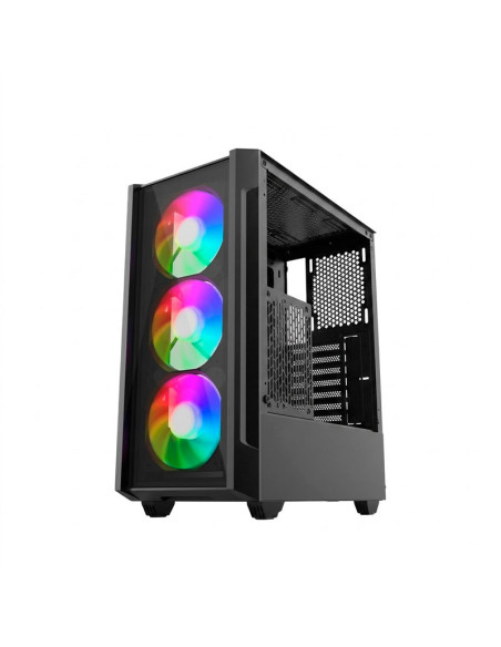 CASE GAMER THELION GLATIATOR GL55 (GL55 ) S/FUENTE | NEGRO |VIDRIO TEMPLADO | 4-ARGB