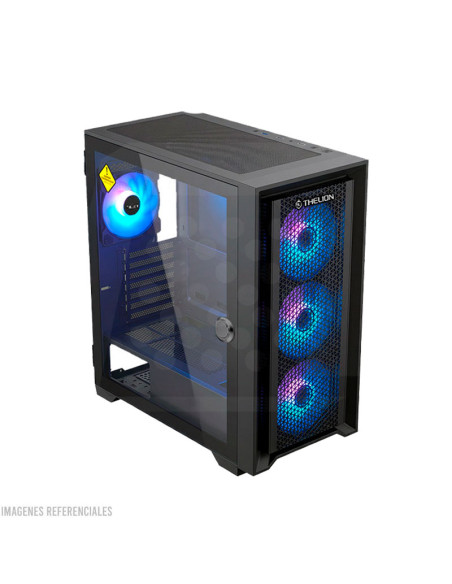 CASE GAMER THELION GLATIATOR GL65 (GL65) S/FUENTE | NEGRO |VIDRIO TEMPLADO|4-ARGB