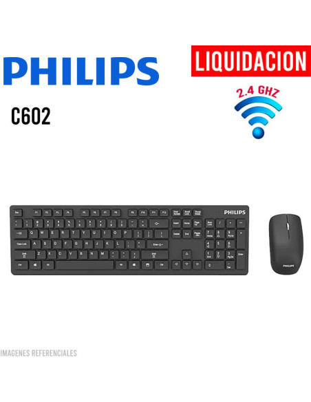 KIT TECLADO Y MOUSE PHILIPS C602 (SPT6602) INALAMBRICO