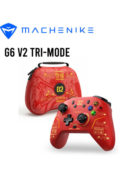 GAMEPAD MACHENIKE G6 V2 TRI-MODE CONTROLLER| WIRELESS| PREMIUM EDITION RED