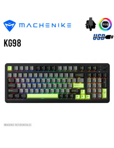 TECLADO GAMER MACHENIKE KG98 (KG98) SWITCH GR SILVER | BLACK