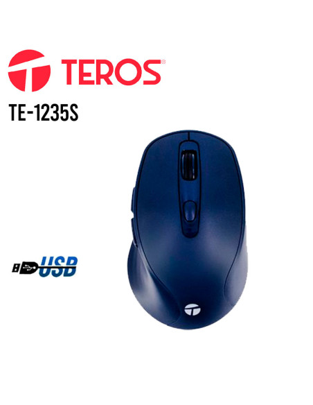 MOUSE TEROS TE-1235S| INALAMBRICO| DARK BLUE