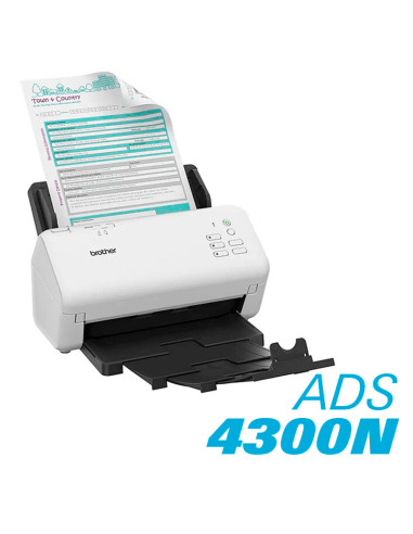 ESCANER BROTHER ADS-4300N 80PPM DOBLE CARA USB