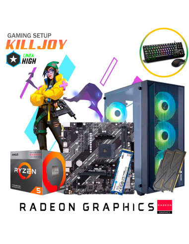 SETUP GAMER KILLJOY RYZEN 5 3400G 16GB 500GB...