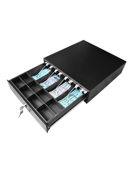 GAVETA DE DINERO 3NSTAR POS CD250 CONEXION RJ11  4 TIPOS DE BILLETES 8 TIPOS DE MONEDAS