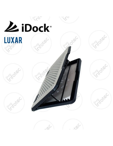 COOLER PARA LAPTOP IDOCK LUXAR| 2 VENTILADORES- 2 USB- LED-BLUE