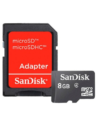 MEMORIA MICRO SD HC SANDISK 8GB (CLASS4/8GB) C/...