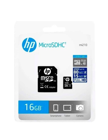 MEMORIA MICRO SD HC HP MI210 U1 16GB...