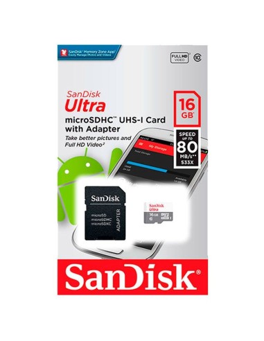 MEMORIA MICRO SD XC SANDISK 16GB...