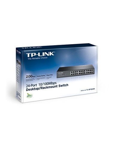 SWITCH TP-LINK 24 PUERTOS TL-SF1024D 10/100MBPS METALICO