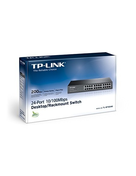 SWITCH TP-LINK 24 PUERTOS TL-SF1024D 10/100MBPS METALICO