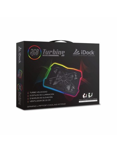 COOLER PARA LAPTOP IDOCK IDK-20 TURBINE RGB