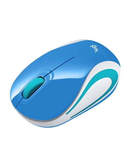 MOUSE LOGITECH M187 (910-005360) AZUL/BLANCO/CELESTE