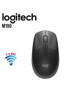 MOUSE LOGITECH M190 (910-005902) WIRELESS FULL-SIZE CHARCOAL