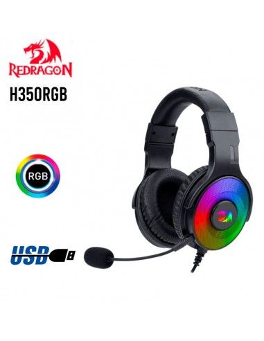 AUDIFONO GAMER REDRAGON PANDORA ( H350RGB ) 7.1 VIRTUAL | RGB | USB | 3.5 MM | BLACK