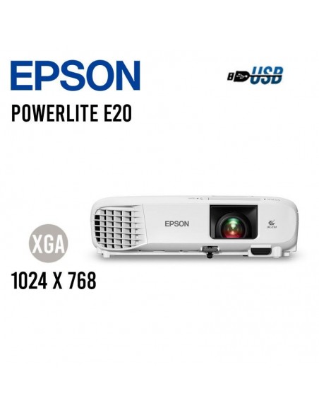 PROYECTOR EPSON POWERLITE E20 3400 LUMENES (V11H981020) XGA