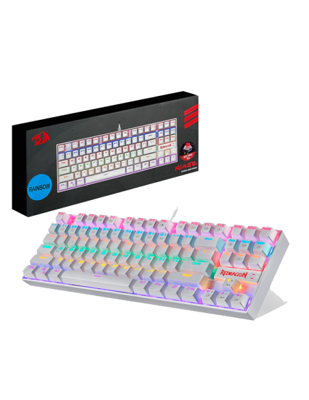 TECLADO GAMER REDRAGON KUMARA ( K552-KR SP ) RAINBOW | USB | SWITCH RED | WHITE