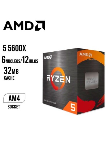 PROCESADOR AMD RYZEN 5 5600X 3.7GHZ - 32MB ( 100-100000065BOX ) AM4