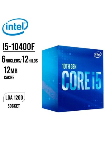 PROCESADOR INTEL CORE I5 10400F 2.9GHZ - 12MB ( BX8070110400F ) LGA 1200