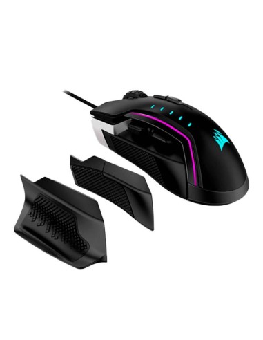 MOUSE GAMING CORSAIR GLAIVE RGB PRO BLACK 18K...