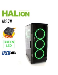 CASE GAMER HALION ARROW 500W 3X12RGB DOBLE RING VT