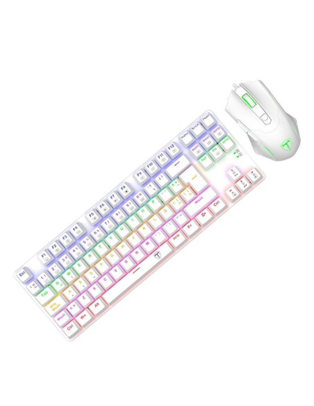 KIT T-DAGGER ADVANCE FORCE TGK313 - TGM206 WHITE ( T-TGS005W-RD ) GAMING | SWITCH RED | LED-RGB