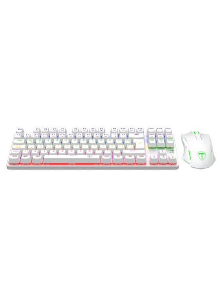 KIT T-DAGGER ADVANCE FORCE TGK313 - TGM206 WHITE ( T-TGS005W-RD ) GAMING | SWITCH RED | LED-RGB