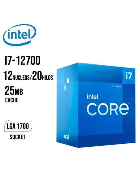 PROCESADOR INTEL CORE I7-12700 2.10GHZ - 25MB ( BX8071512700 ) LGA 1700