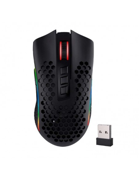 MOUSE GAMER REDRAGON STORM PRO ( M808-KS ) LED RGB | WIRELESS | USB | 16000 DPI | BLACK