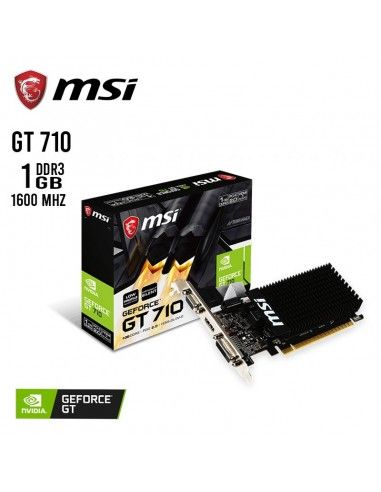 TARJETA DE VIDEO MSI GT710 1GB DDR3N GT 710 1GD3H LP (912 V809 3257)
