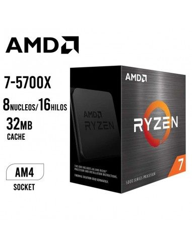 PROCESADOR AMD RYZEN 7 5700X 8 CORE 3.4GHZ AM4 (100-1000000926WOF)