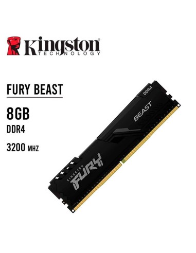 MEMORIA RAM KINGSTON 8GB/3200MHZ DDR4 FURY BEAST ( KF432C16BB/8 ) NEGRO