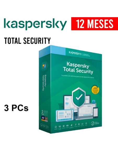 ANTIVIRUS KASPERSKY TOTAL SECURITY 3 PCS 12 MESES