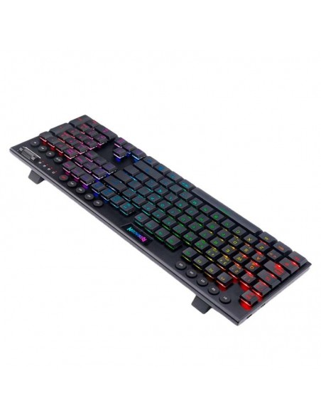 TECLADO GAMER REDRAGON HORUS FS ( K618-RGB SP-RED ) LED RGB | USB TYPE-C | WIRELESS | SWITCH RED | BLACK