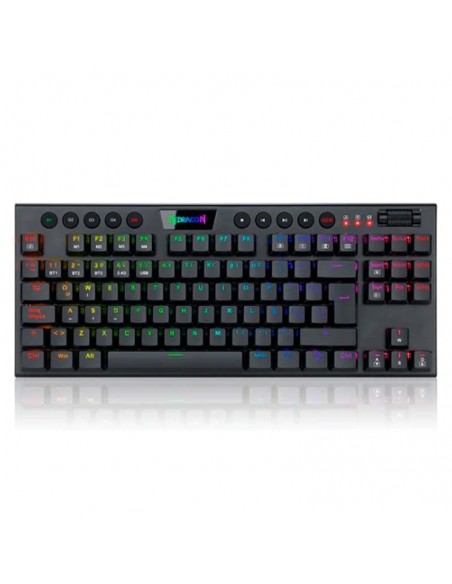 TECLADO GAMER REDRAGON HORUS TKL ( K621-RGB SP ) LED-RGB | USB TYPE-C | WIRELESS | SWITCH RED | BLACK