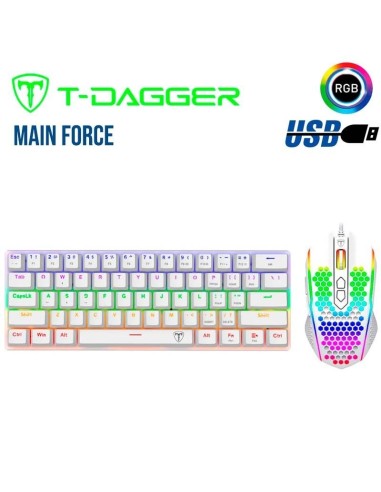 KIT T-DAGGER MAIN FORCE TGK321 - TGM310 (T-TGS008W-BR) LED RGB | WHITE | INGLES