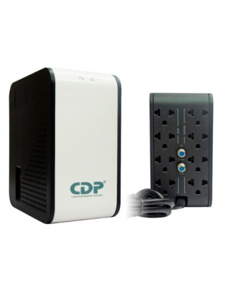 ESTABILIZADOR CDP 8 TOMAS ( R2CU-AVR 1008I ) 4 PUERTOS USB | 1000VA/500W