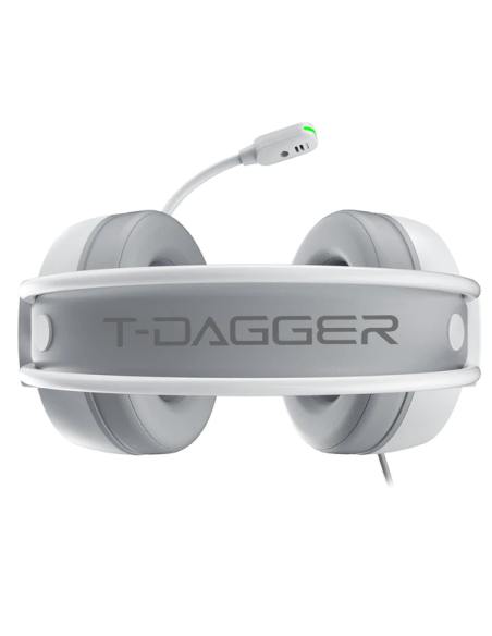 AUDIFONO T-DAGGER SONA WHITE 7.1 VIRTUAL ( T-RGH304W ) GAMING | LED-RGB