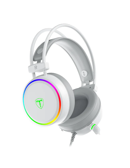 AUDIFONO T-DAGGER SONA WHITE 7.1 VIRTUAL ( T-RGH304W ) GAMING | LED-RGB